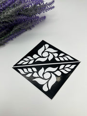 This image shows African-style palm henna stencils by Amarya Henna, designed for easy tracing of traditional patterns.
