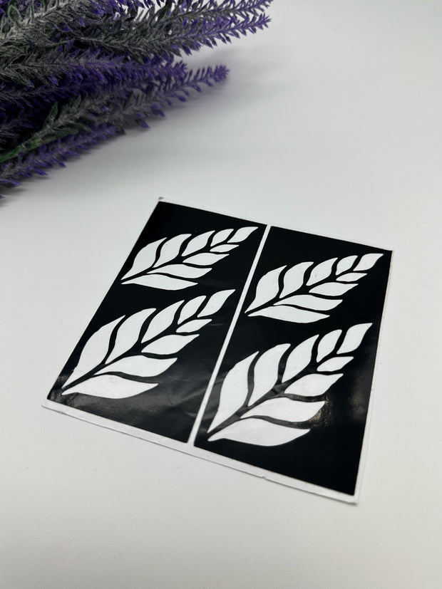 This image shows African-style hand henna stencils by Amarya Henna, designed for easy tracing of traditional patterns.