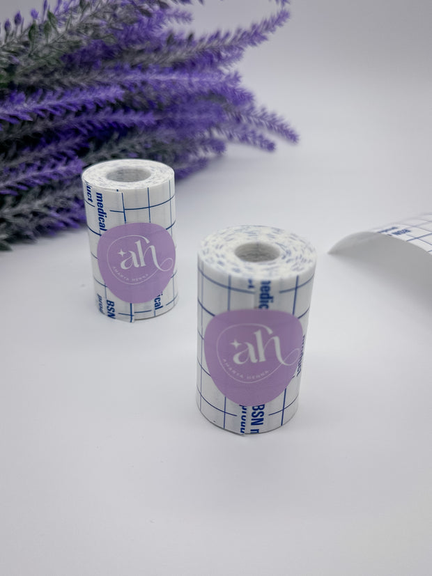 This image shows Amarya Henna Mefix tape for longer-lasting henna designs, available in 3ft and 6ft rolls