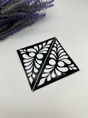 This image shows African-style palm henna stencils by Amarya Henna, designed for easy tracing of traditional patterns.