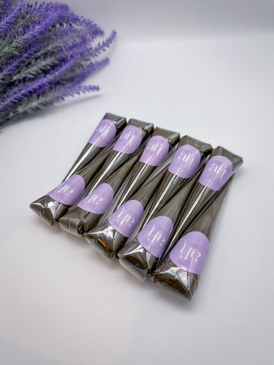 Ten Henna Cone Pack by Amarya Henna neatly arranged on display