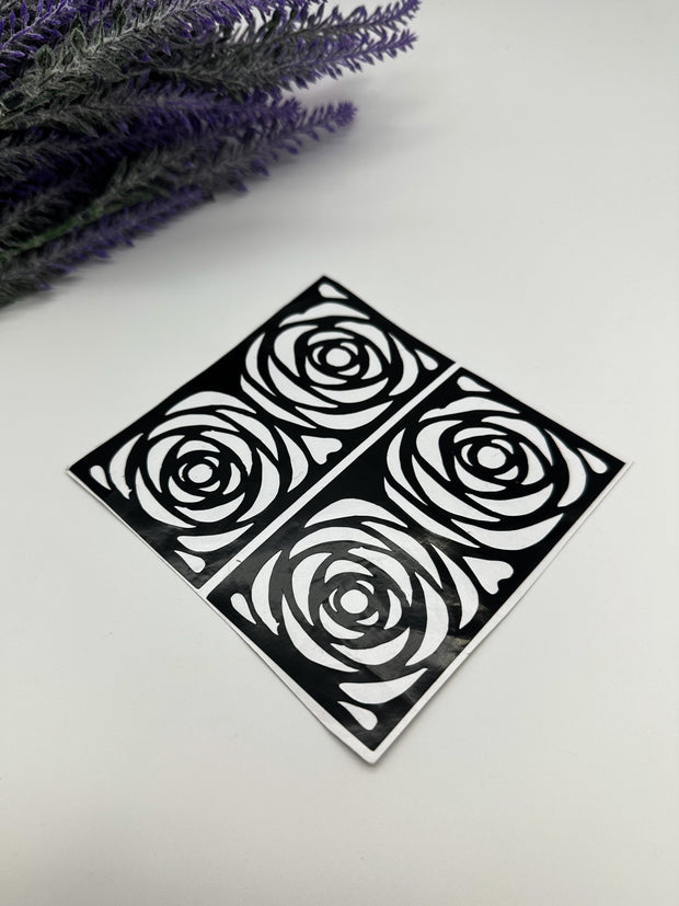 This image shows African-style hand henna stencils by Amarya Henna, designed for easy tracing of traditional patterns.
