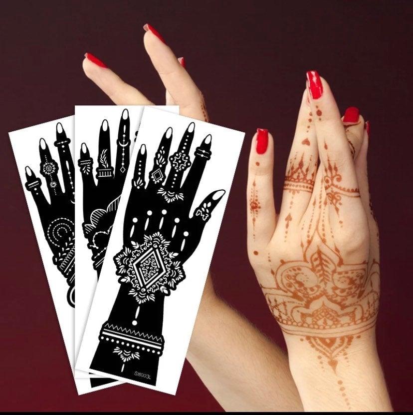 Henna Beginner Kit | Henna Bottle With Tattoo Stencil | Temporary Tattoo Sticker | Henna Drawing Stencil | Henna Design - Henna Heroine